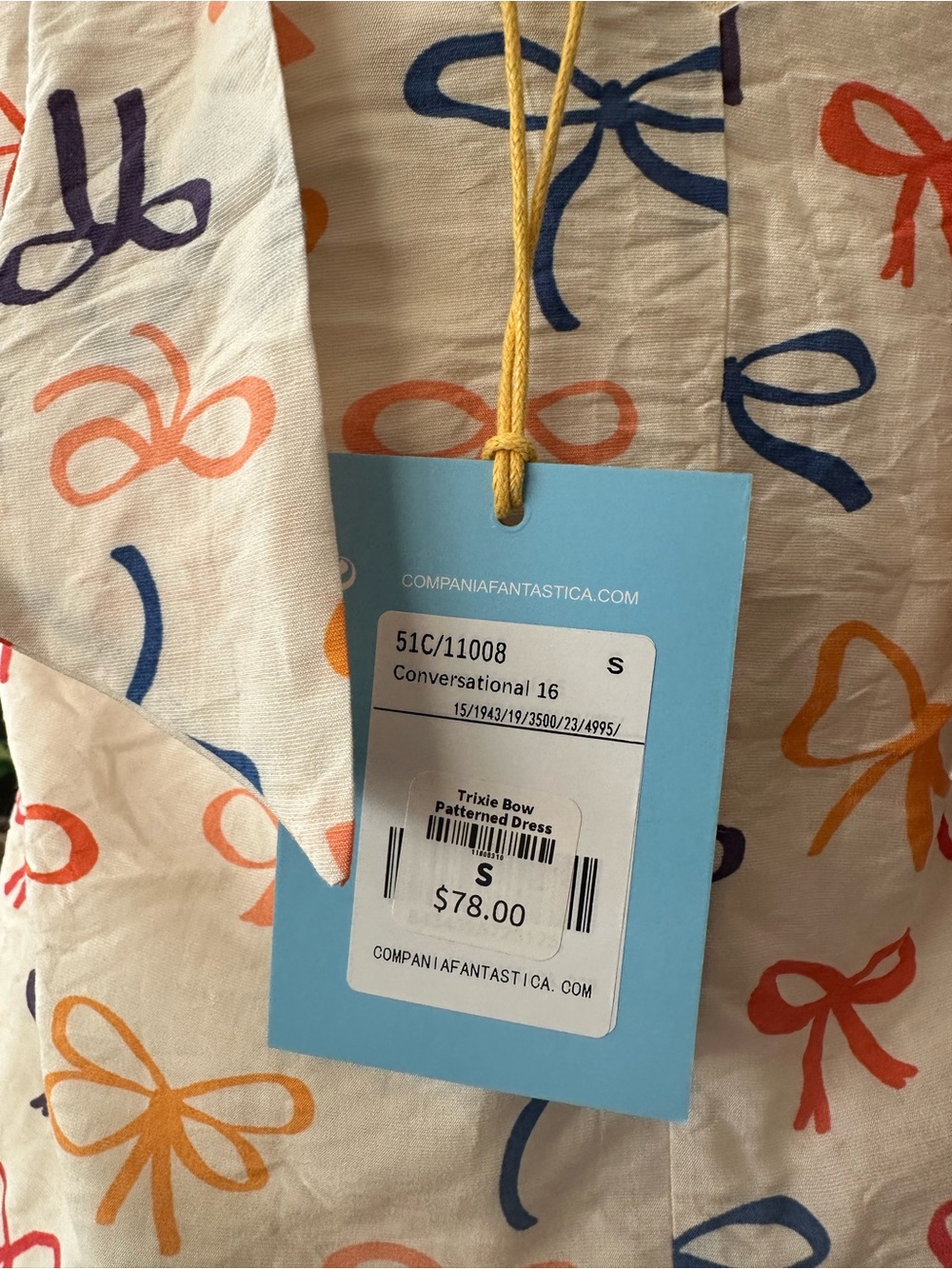 🎀Compania Fantastica for Anthropologie. Bow tie dress. Small. NWT. - Picture 12 of 16